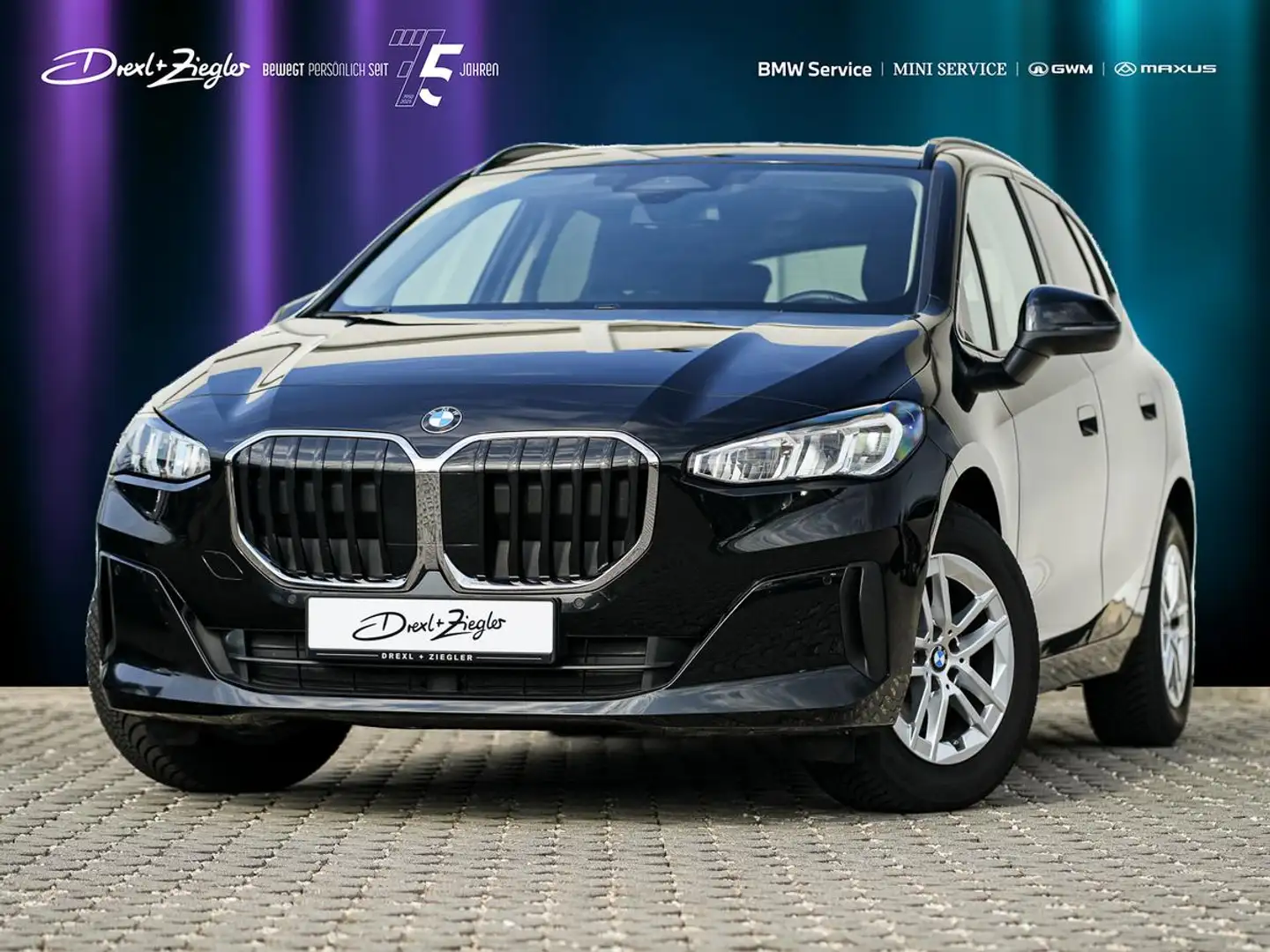 BMW 218 218i Active Tourer Travel GSD AHK LKH RFK SpSitz Noir - 1