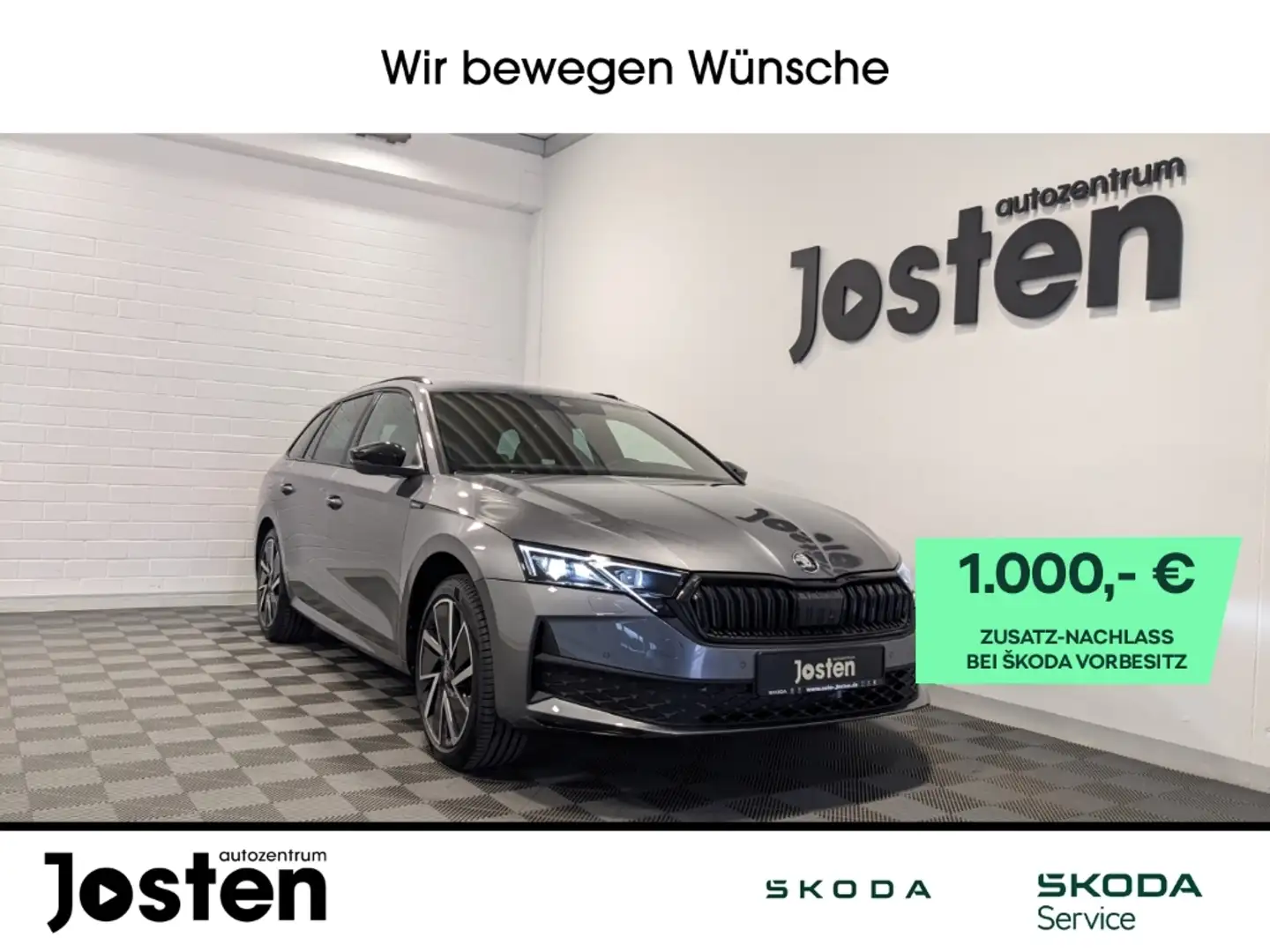 Skoda Octavia Combi Sportline 2.0TDI LichtSicht+ AHK Pano Canton Gris - 1