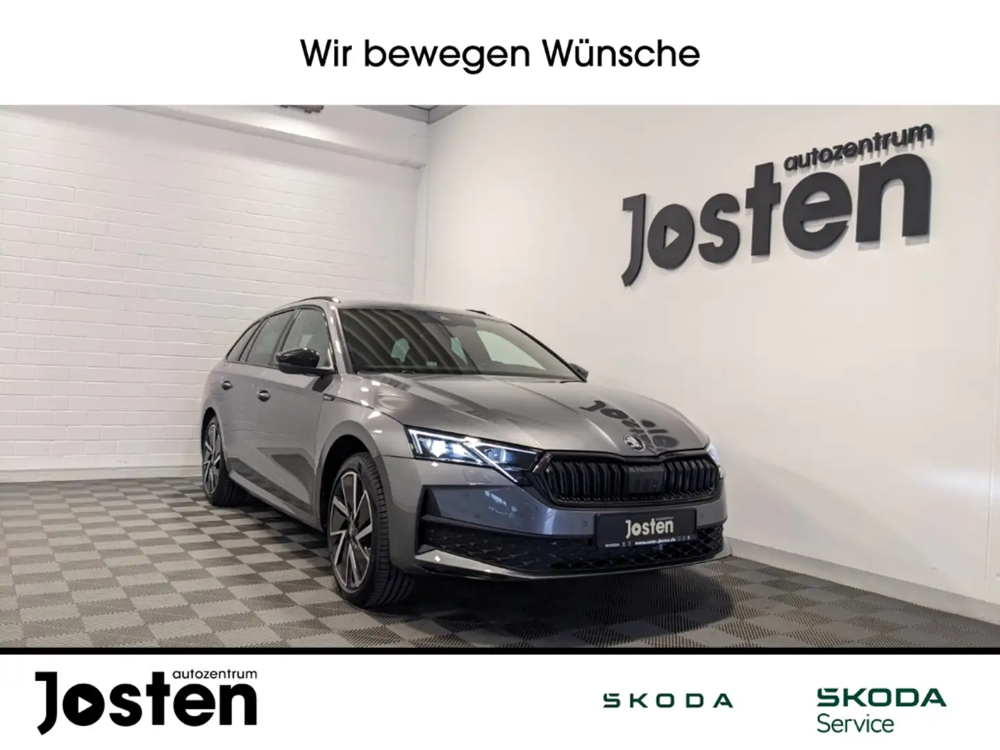 Skoda Octavia Combi Sportline 2.0TDI LichtSicht+ AHK Pano Canton Grijs - 1
