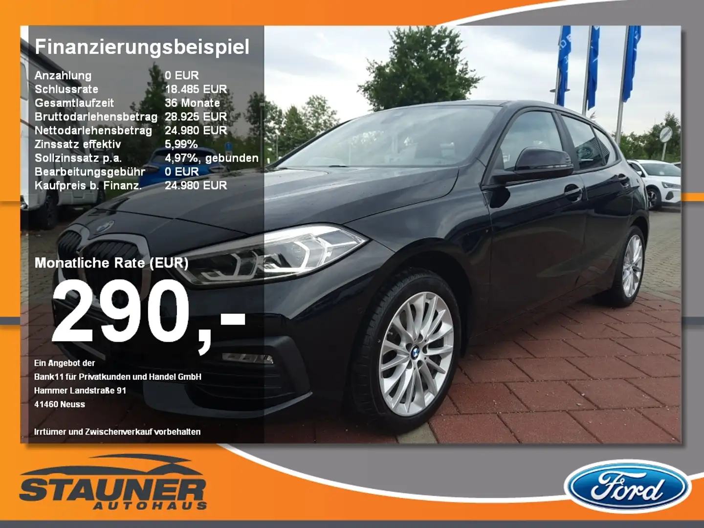 BMW 118 i Advantage ACC Navi Kamera DAB Lenkradhei Zwart - 1