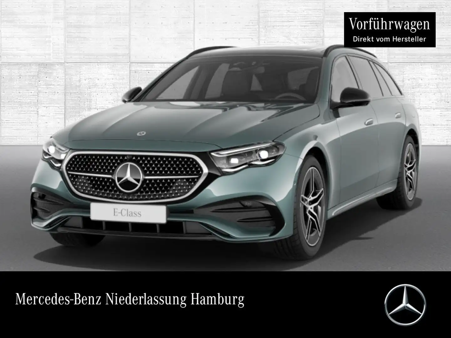 Mercedes-Benz E 300 e T AMG 360° Pano Burmester Distr. AHK Night Argent - 1