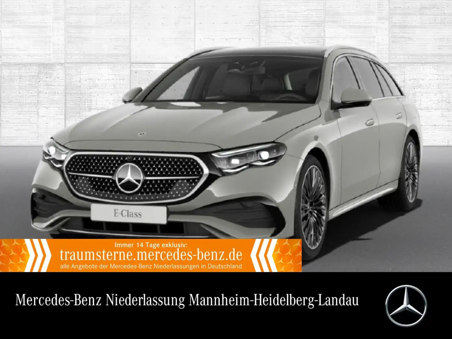 Mercedes-Benz E 300 e T AMG Fahrass Pano Burmester Distr. AHK 9G Gris - 1