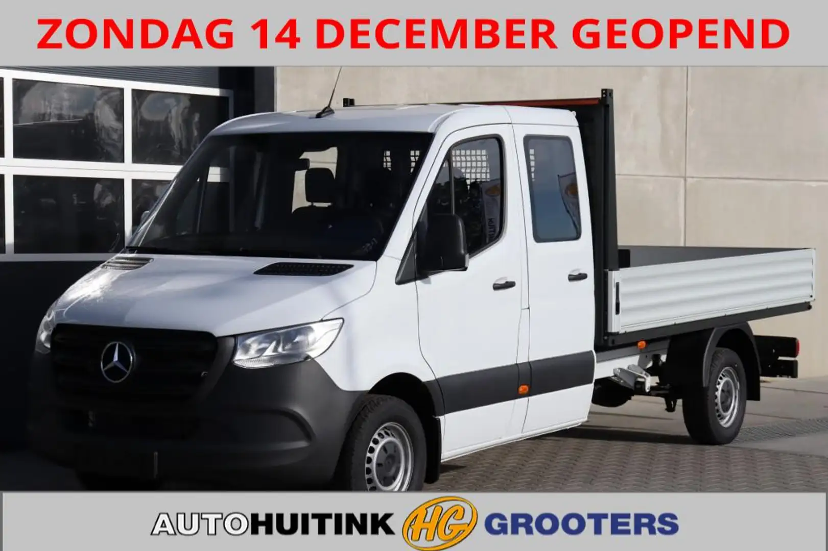 Mercedes-Benz Sprinter 315 CDI Dub Cab L3 Open laadbak RWD 7 persoons Wit - 1