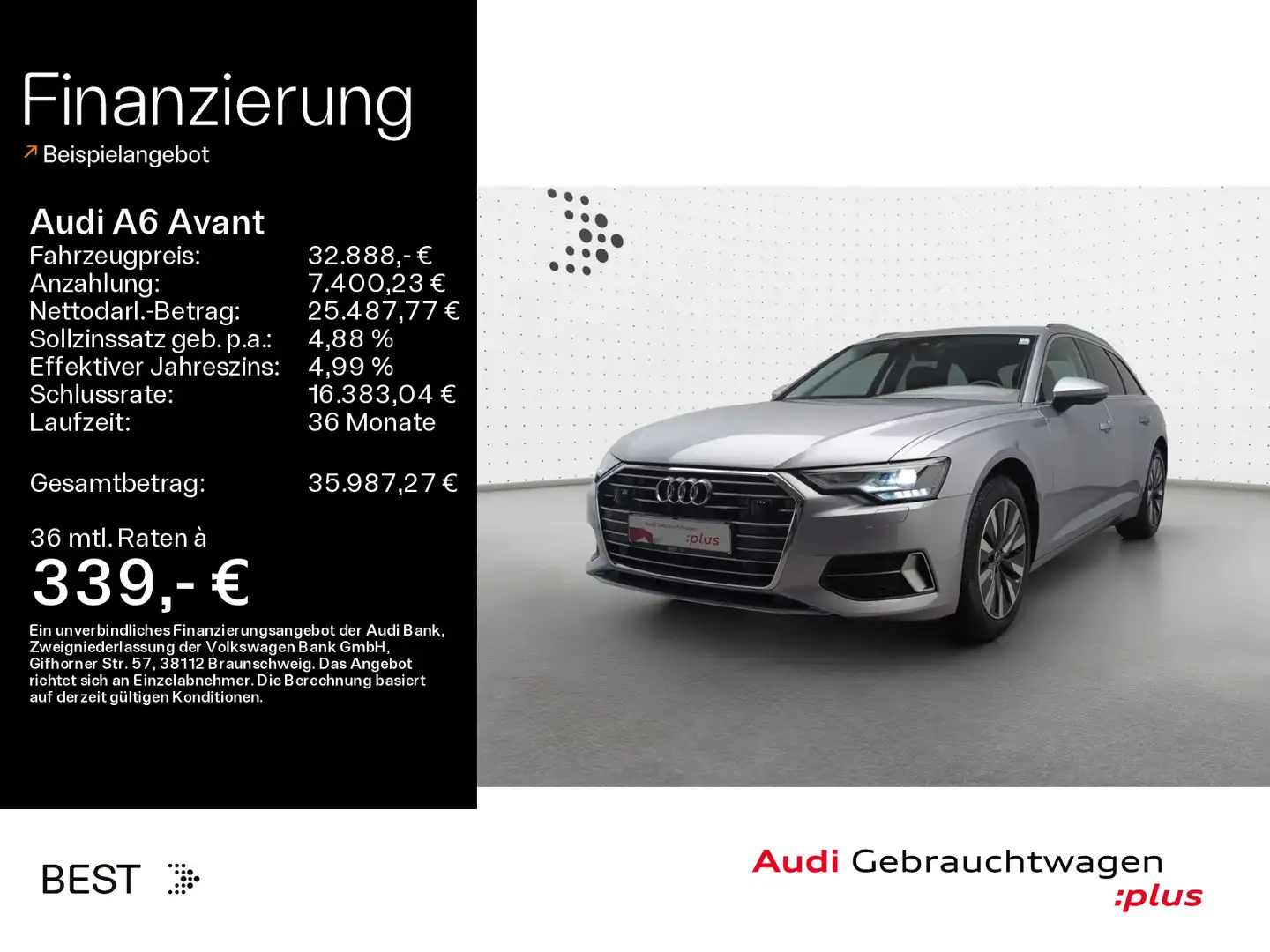 Audi A6 sport 40 TDI AHK*Tour*Kamera*Sound Silber - 1