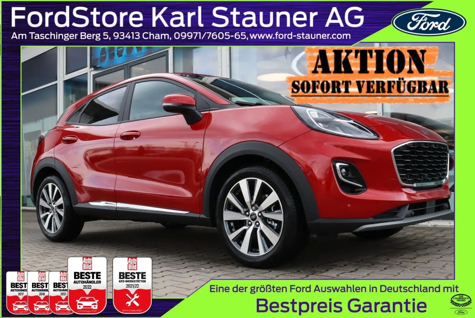 Ford Puma Titanium X 1.0 Park-Assistent B&O LED 18" Rot - 1