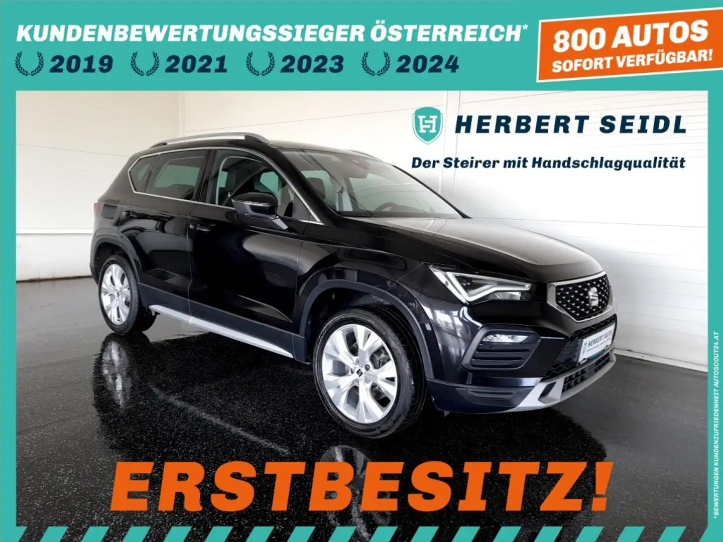 SEAT Ateca XPERIENCE 2.0 TDI DSG *STANDHZG / VOLL-LED / NAVI / ACC / KAMERA / E-KLAPPE / KEYLESS* Schwarz - 1