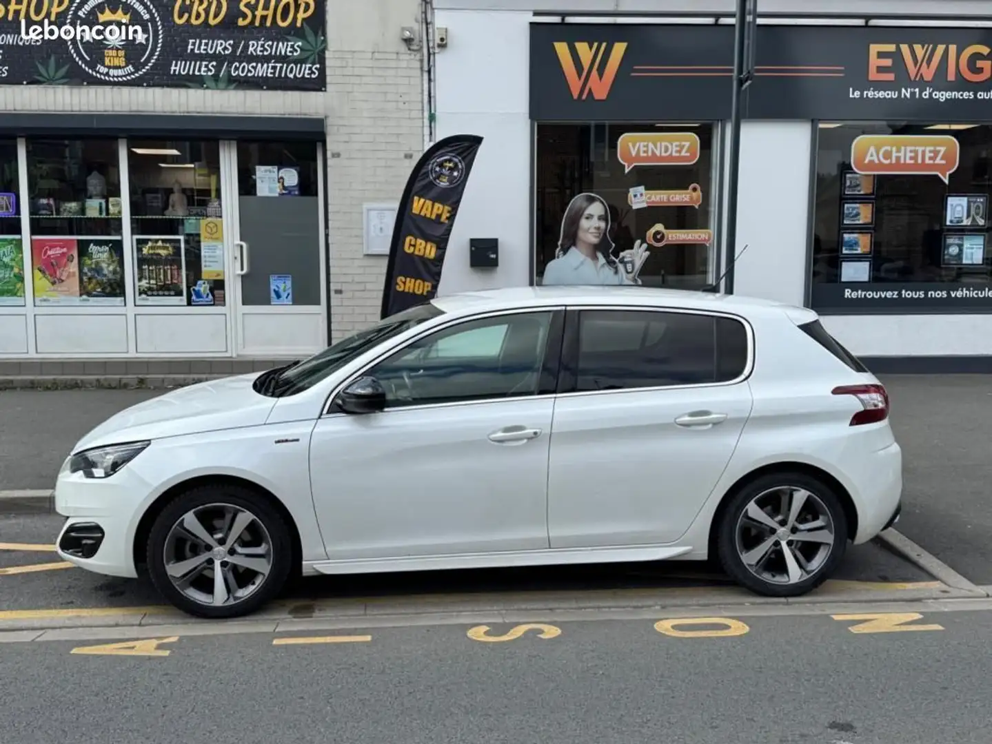 Peugeot 308 GENERATION-II 1.2 PURETECH 130 GT LINE EAT BVA START-STOP Blanc - 2