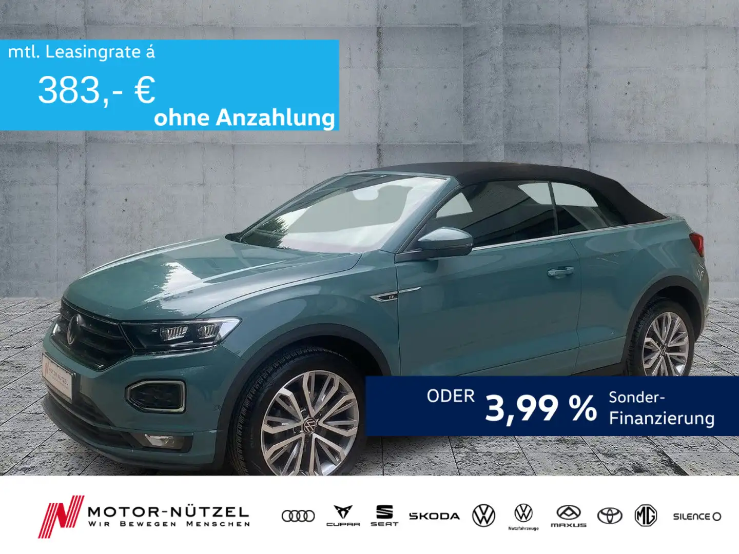 Volkswagen T-Roc 1.5 TSI R-LINE LED+NAVI+AHK+ACC Vert - 1