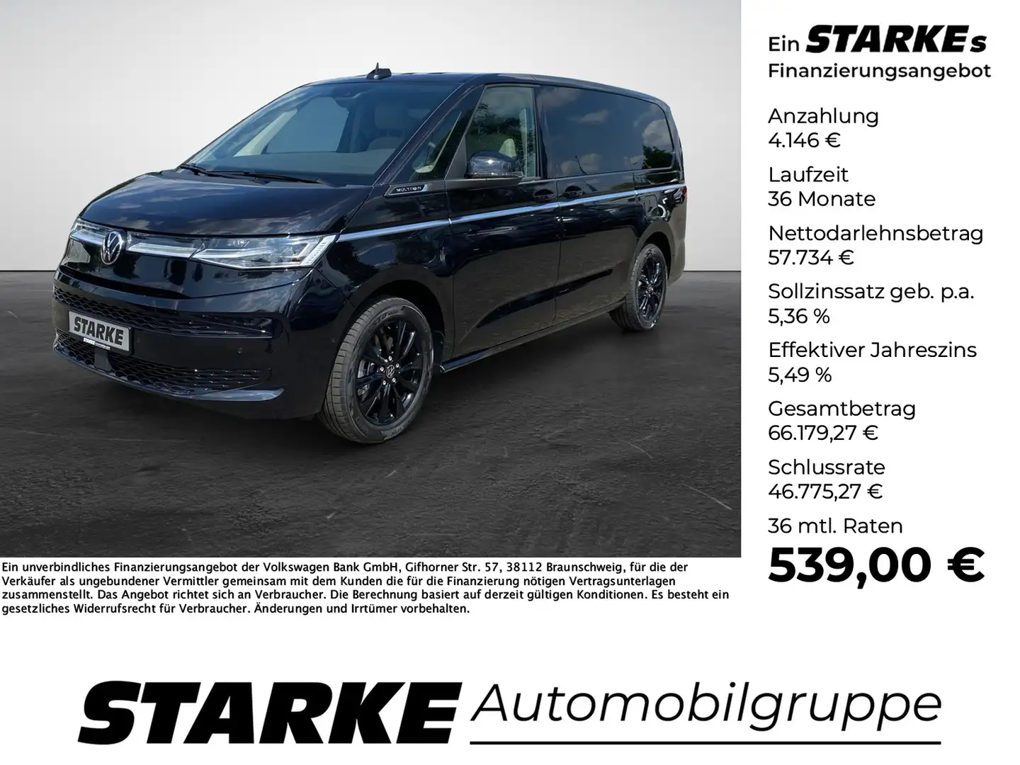 Volkswagen T7 Multivan 2.0 TDI DSG Style lang Schwarz - 1