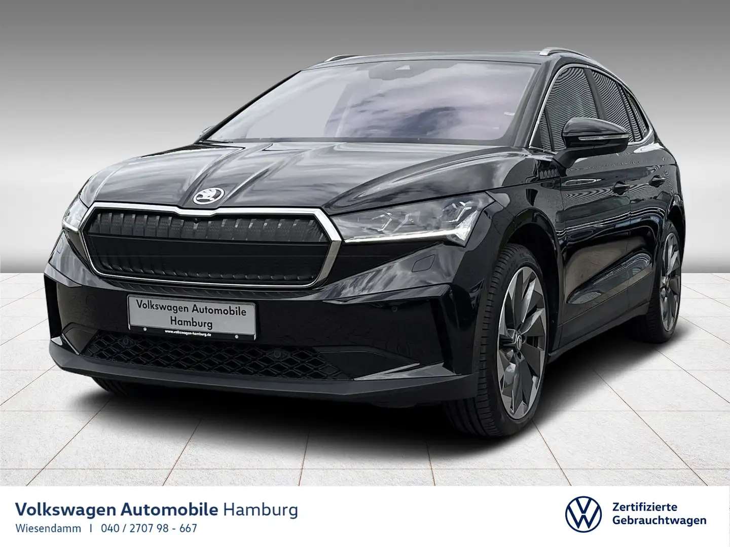 Skoda Enyaq iV 80 ecoSuite AHK/PANO/KAMERA/LEDER/HUD Schwarz - 1