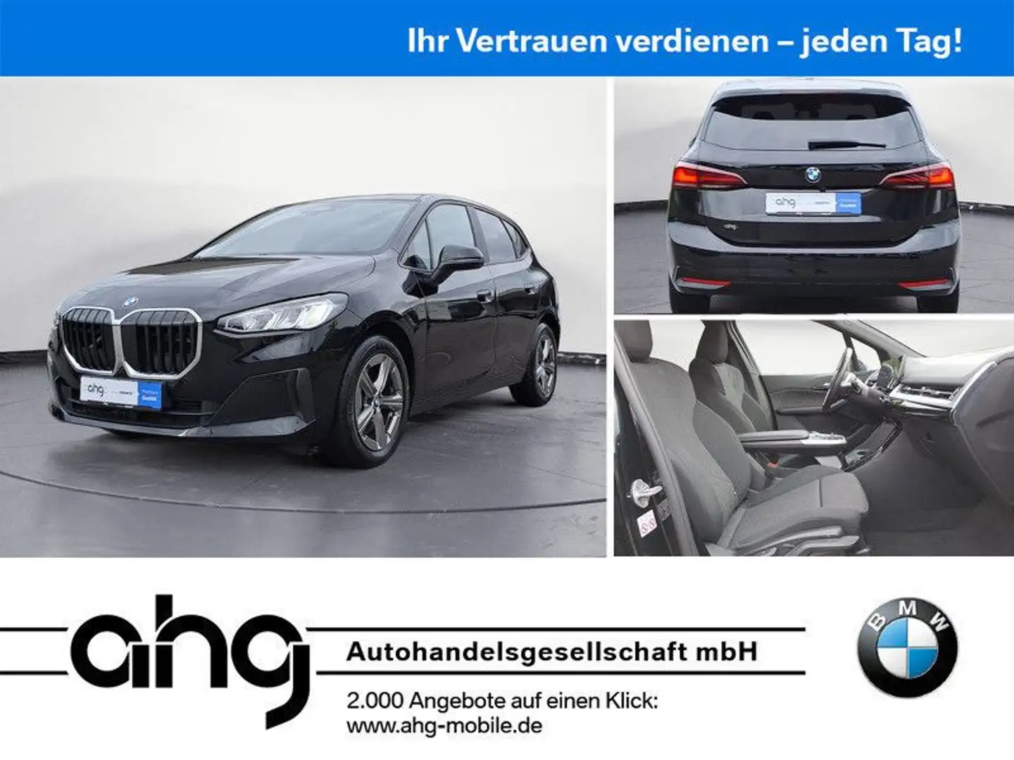 BMW 223i Active Tourer Steptronic DCT Navi Rückfahrk Schwarz - 1