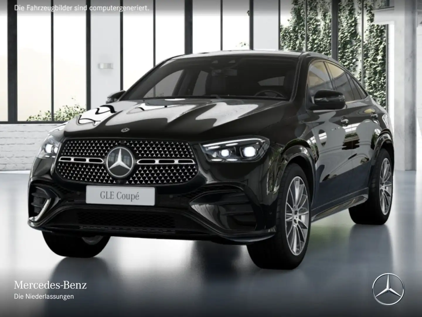 Mercedes-Benz GLE 450 d Coupé 4M AMG+NIGHT+PANO+360+AHK+FAHRASS Noir - 2