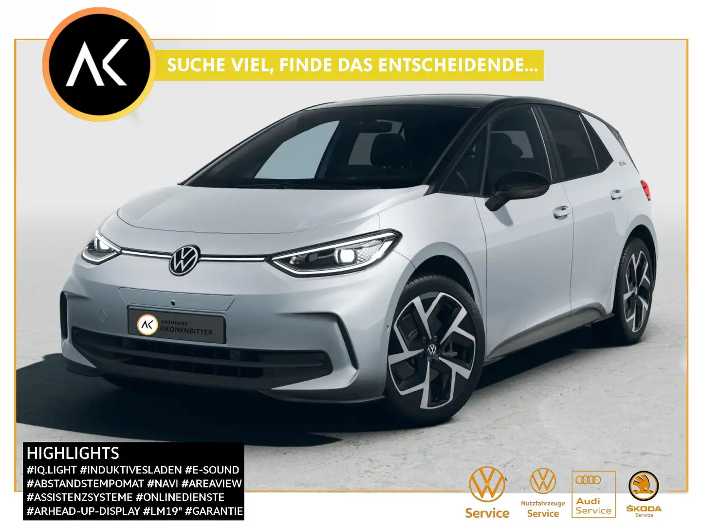 Volkswagen ID.3 Pro Goal 204PS-LED Navi AreaView LM19 ACC IQ.DRIVE Zilver - 1