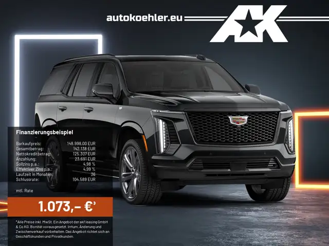 Cadillac Escalade Sport Platinum Black SUV 2026 24"Chauffeurs-Paket