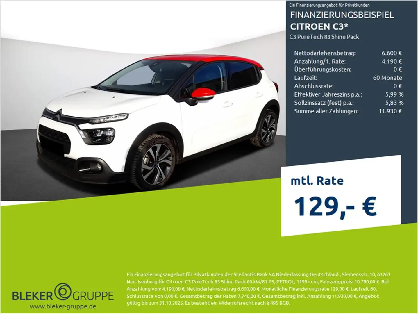 Citroen C3 C3 Shine Pack Blanc - 1