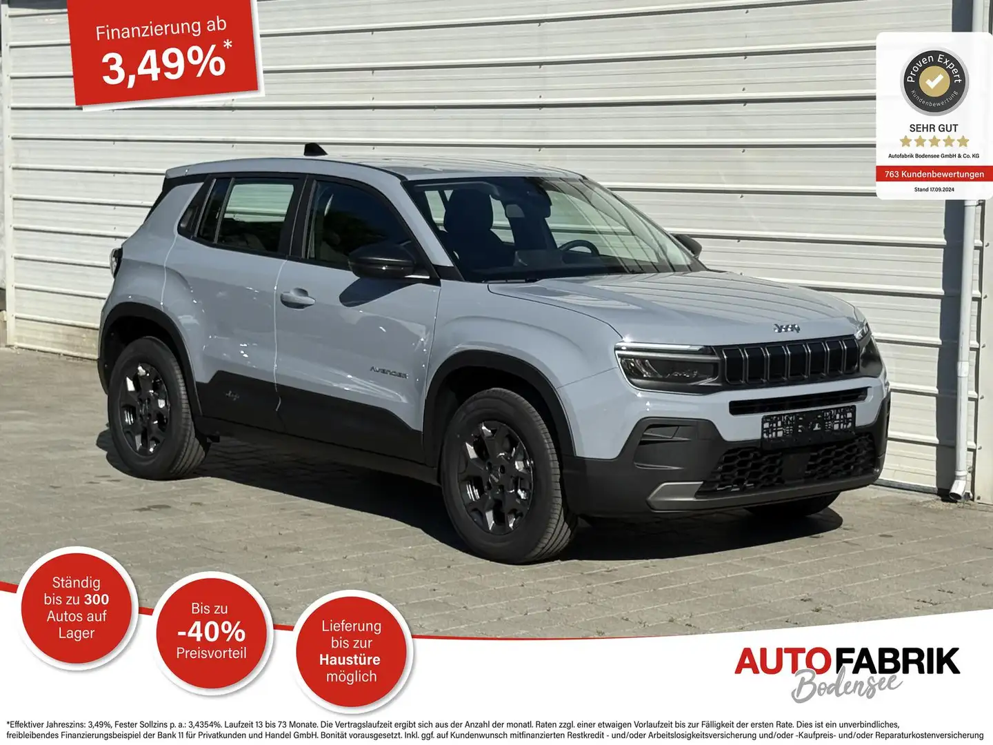 Jeep Avenger Longitude 1.2 e-HYBRID DCT Android Auto*SHZ*PDC*Kl Grau - 1