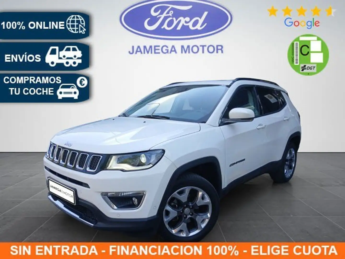 Jeep Compass 2.0 Mjt Limited AWD ATX Aut. 103kW Blanc - 1