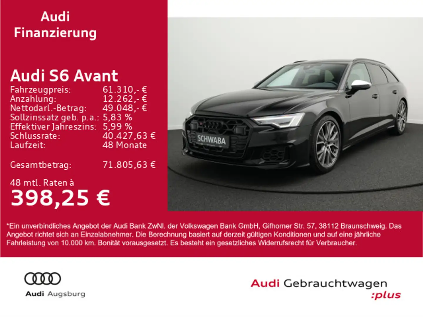 Audi S6 TDI qu.UPE102t EUR*ACC*AHK*MATRIX*20''* Noir - 1