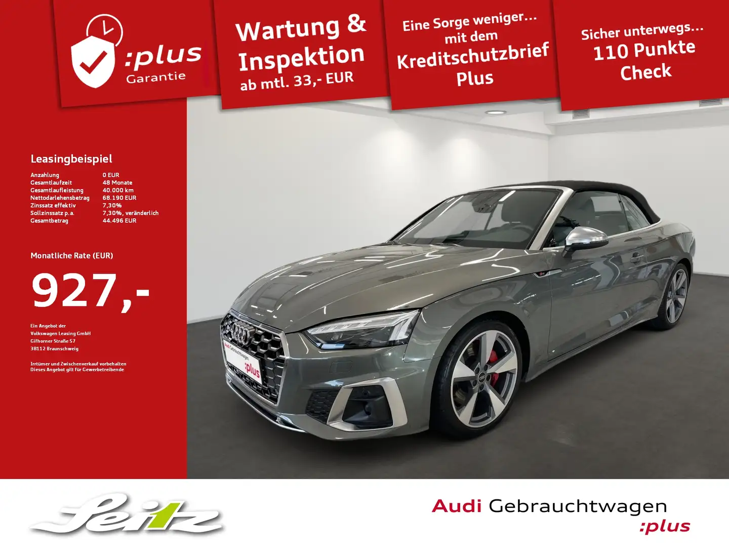 Audi S5 Cabriolet 3.0 TFSI quattro *B&O*MATRIX*KAMERA*NAVI Grau - 1