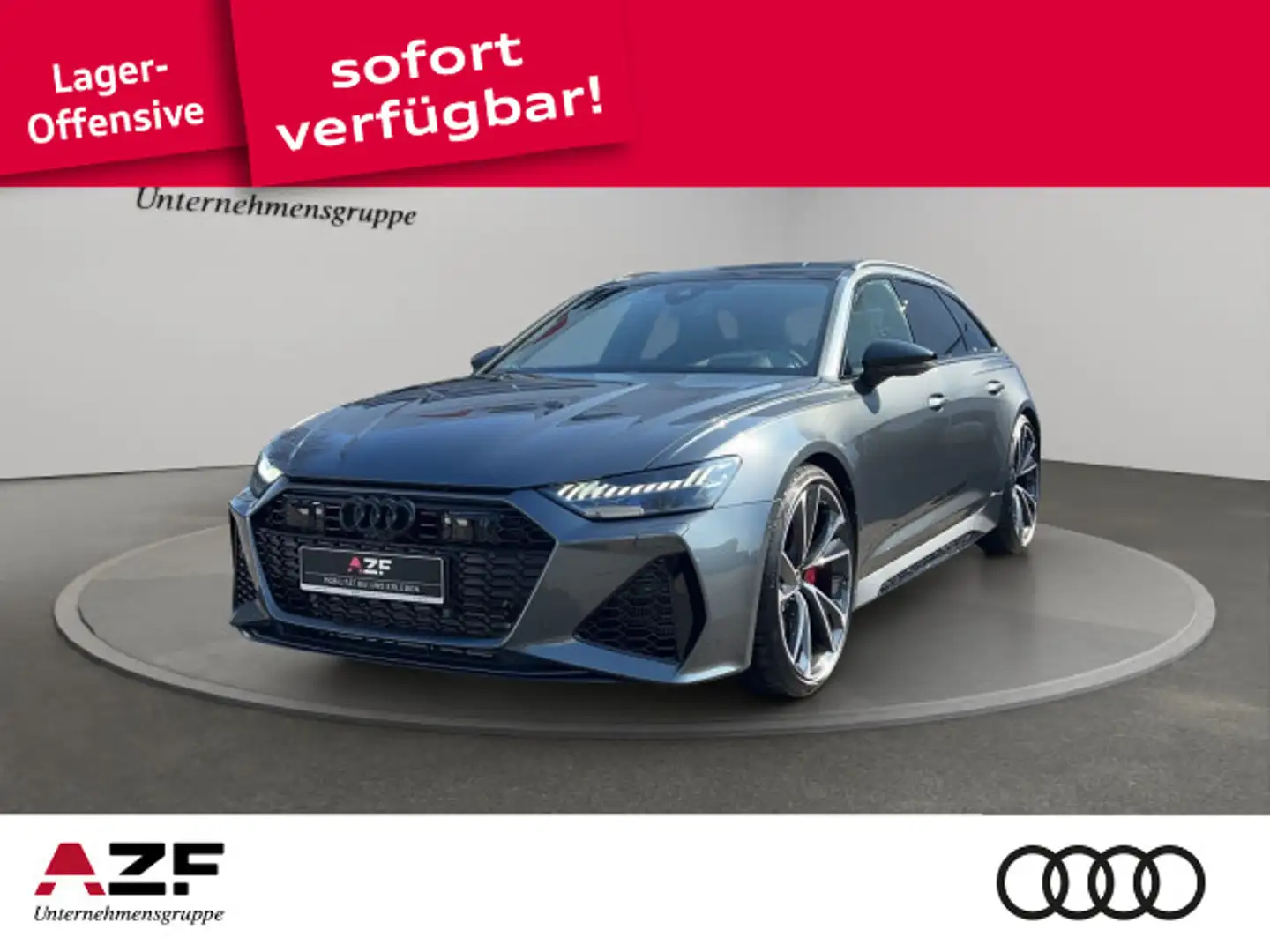 Audi RS6 tiptronic+305km/h+AHK+NAC Gris - 1