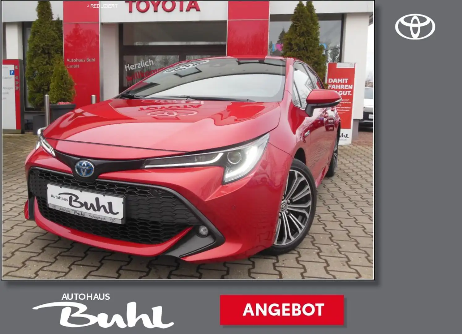 Toyota Corolla 1.8 Hybrid Team D aus 1.Hand m. Technik Paket Червоний - 1