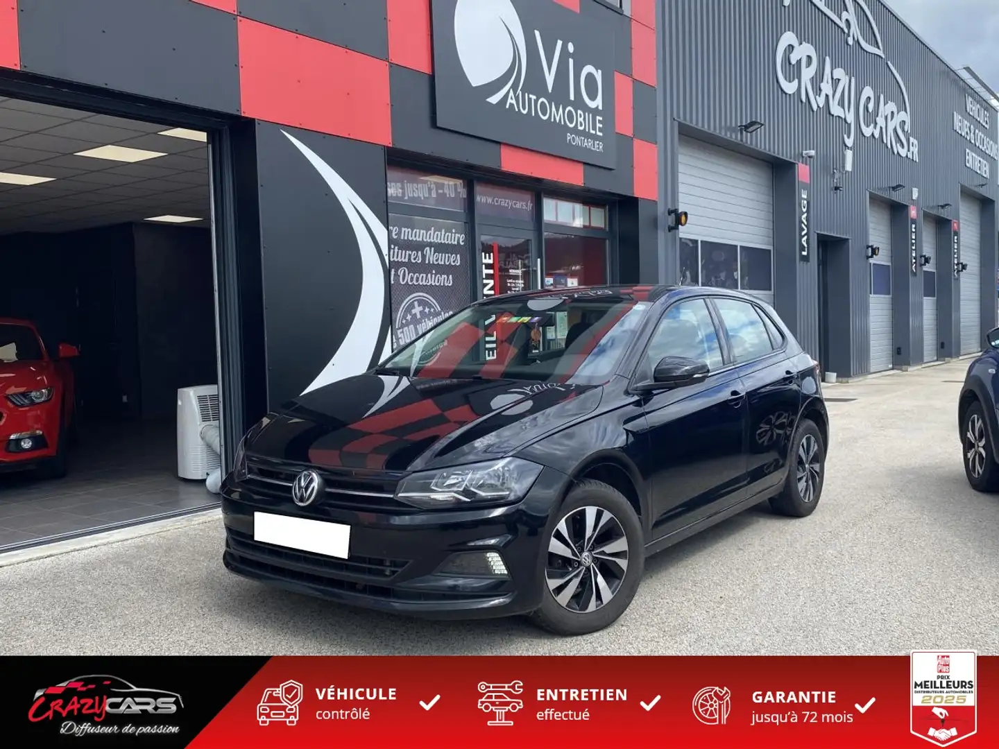 Volkswagen Polo Polo 1.0 TSI - 95 - BV DSG 7  VI AW Confortline PH Noir - 2