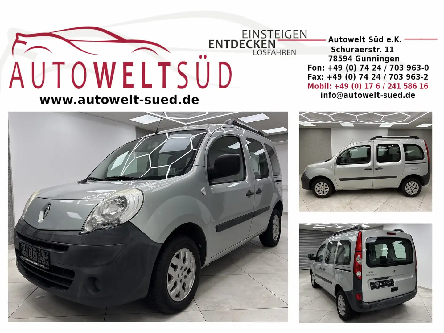 Renault Kangoo 1.6 16V Expression Klima 2x Schiebetüre Alu Argent - 1