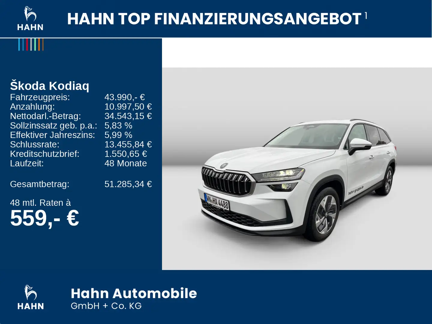 Skoda Kodiaq 2.0TDI DSG 4x4 Selection Pano Matrix AHK Weiß - 2
