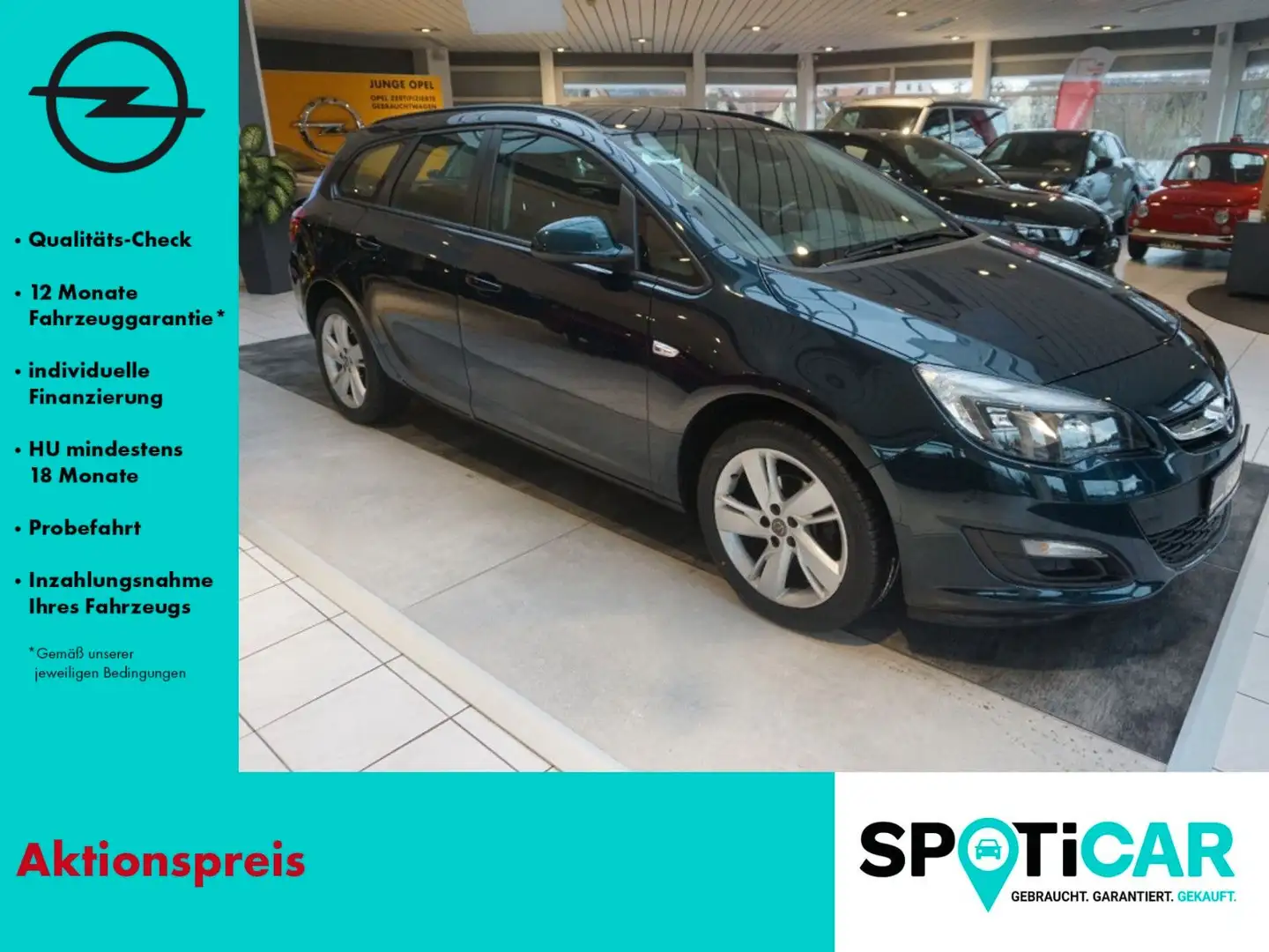 Opel Astra J ST Style AUTOMATIK, NAVI, SITZHEIZUNG Grün - 1