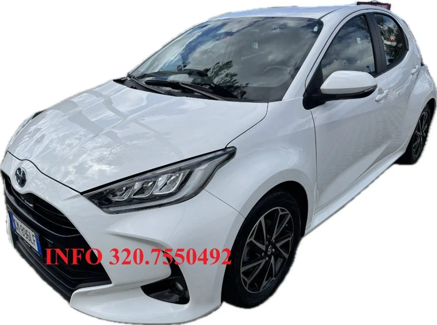Toyota Yaris 1.5 Hybrid 5 porte Trend KEYLESS KM CERTIFICATI Blanc - 1