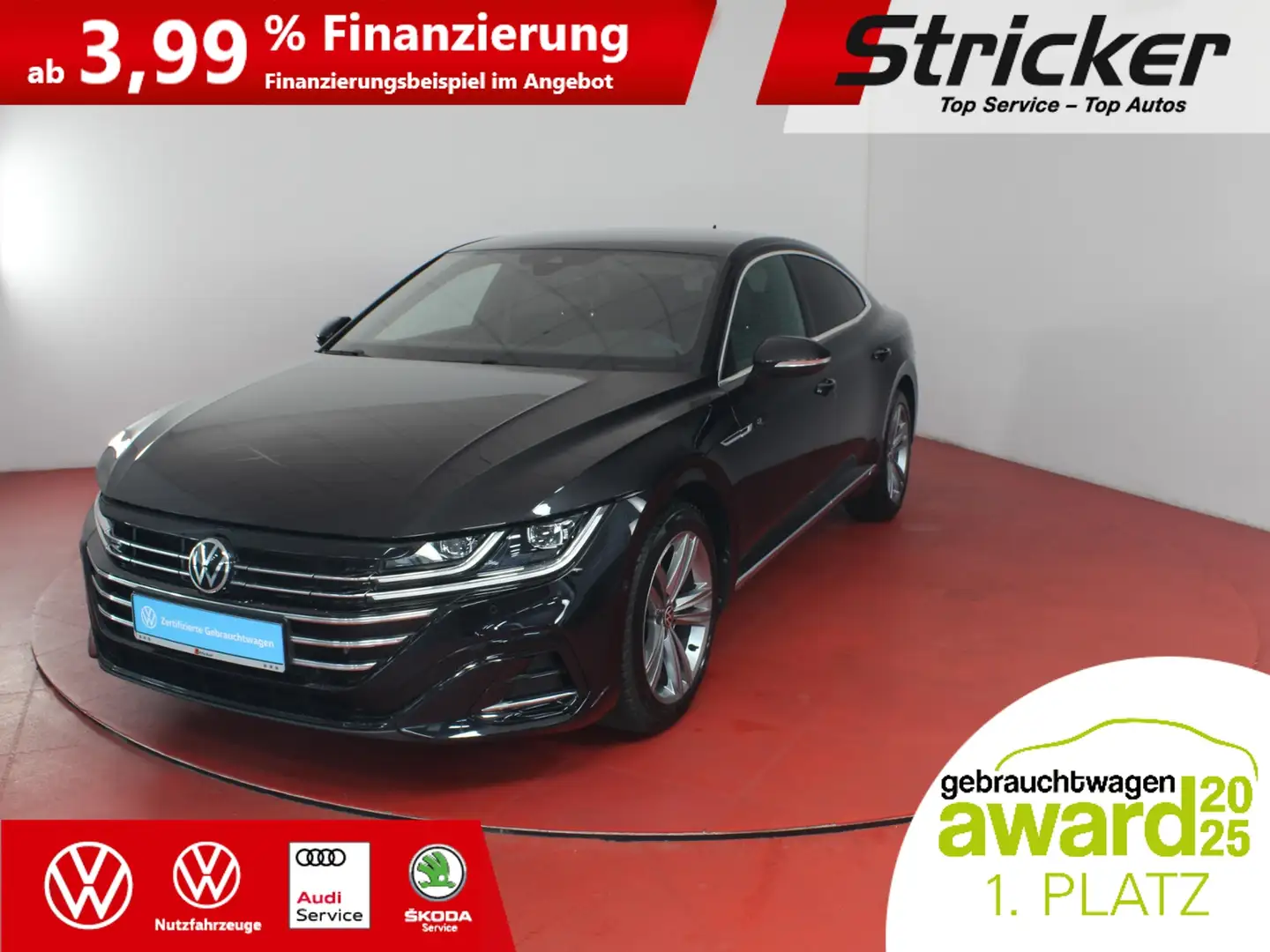Volkswagen Arteon R-Line 1.4TSI e-hybrid 344,-ohne Anzahlung AHK Tr Schwarz - 1