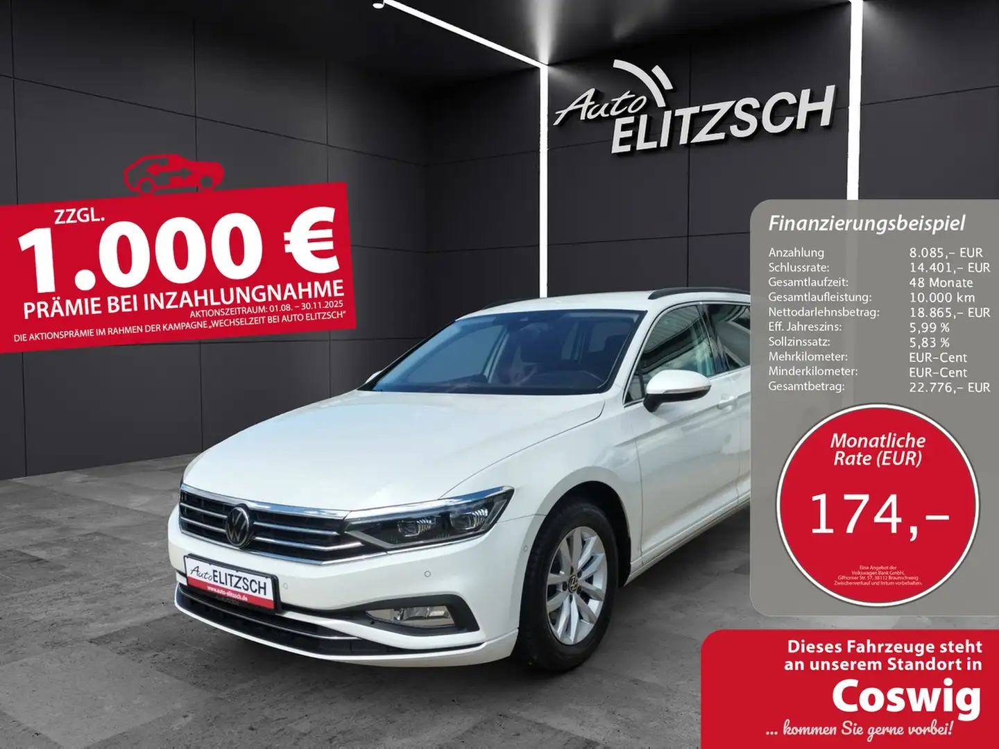Volkswagen Passat Variant TDI Business DSG Matrix AHK Navi AID ACC RFK SH Weiß - 1