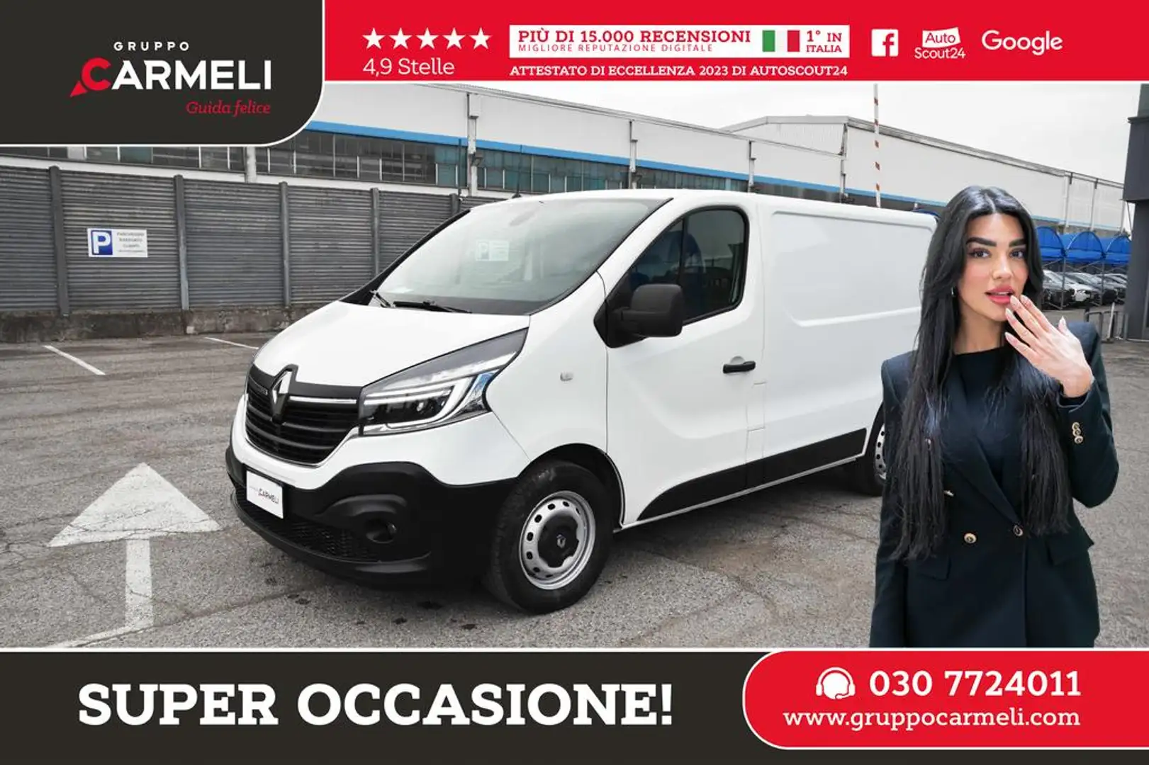 Renault Trafic T29 2.0 dci 145cv L1H1 Energy Ice E6d-temp Blanc - 1