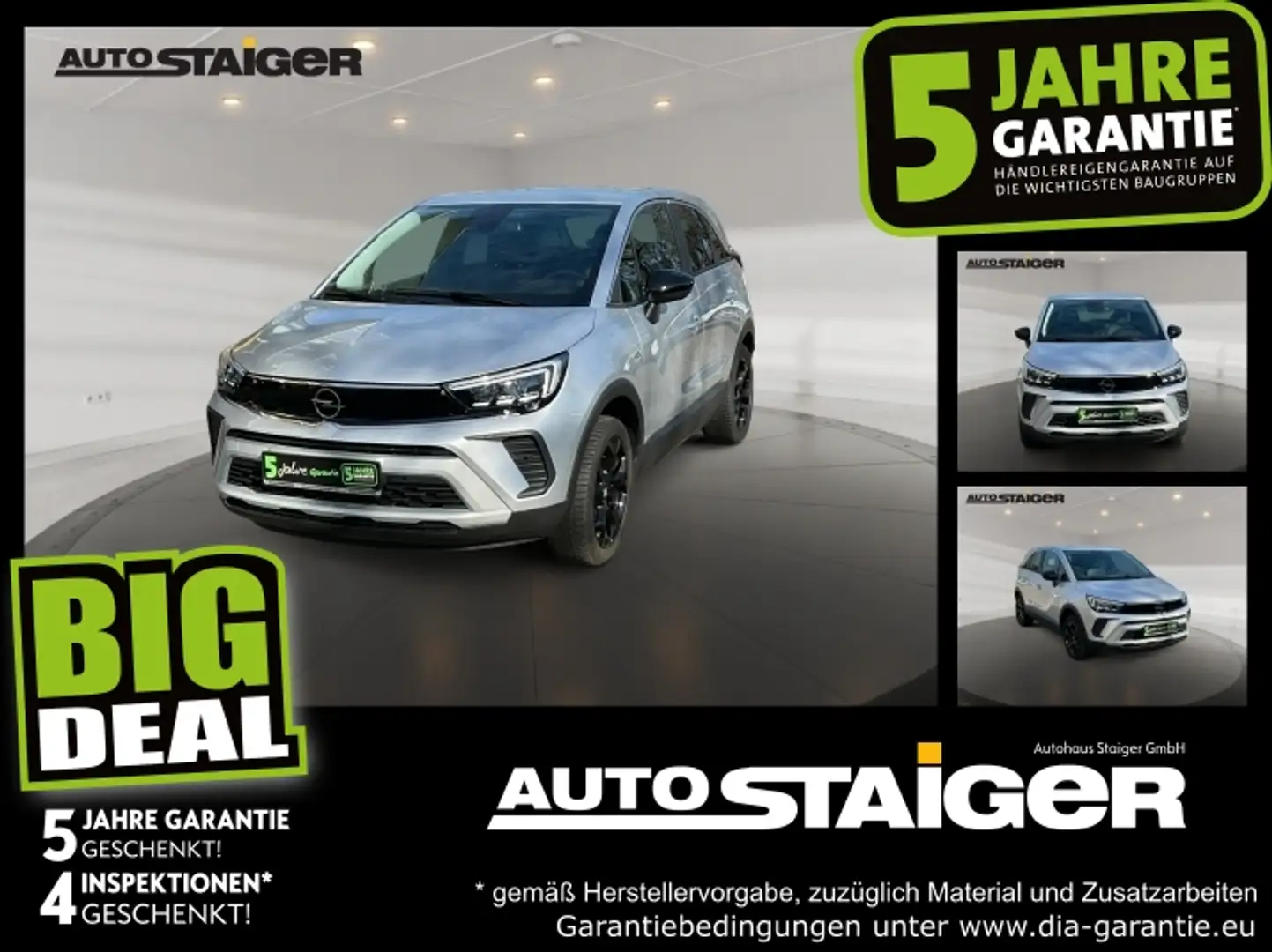 Opel Crossland 1.2 Turbo Elegance Navi Rückfahrkamera Grijs - 1