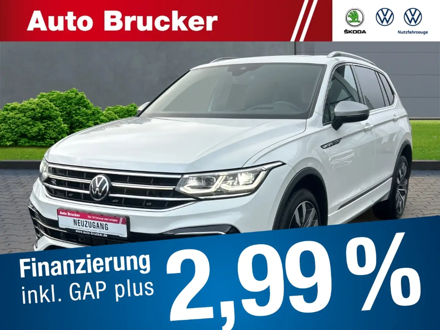 Volkswagen Tiguan Allspace R-Line 4Motion+LED+AHK+NAVI+Pano-Dach+3-Zonen-Klim Wit - 1