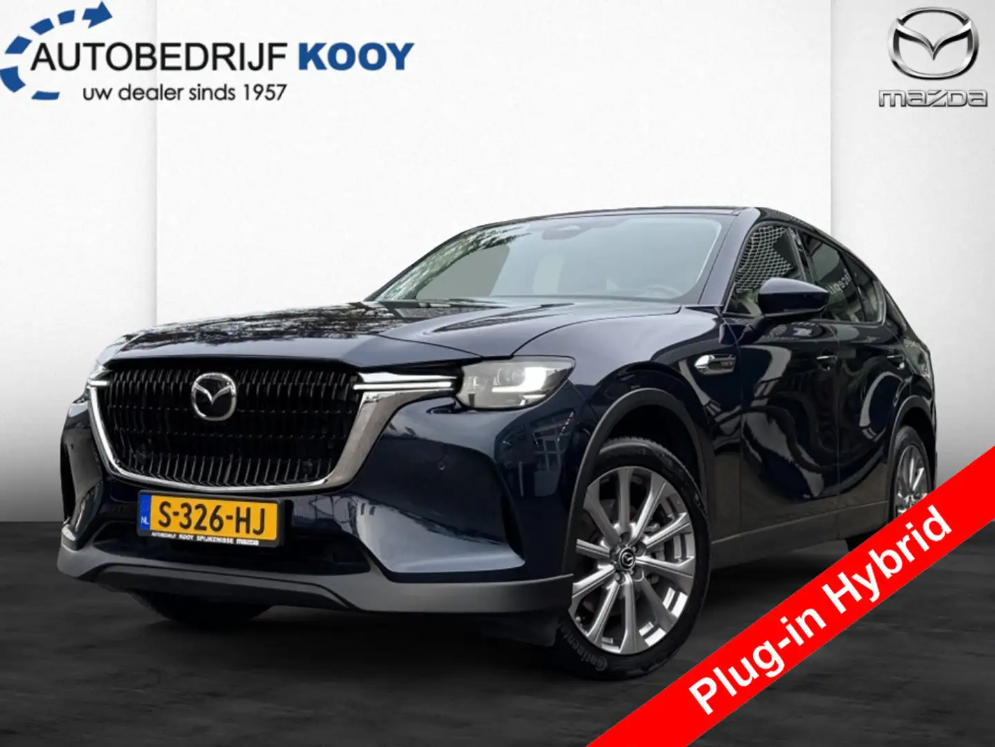 Mazda CX-60 2.5 PHEV Exclusive Line / Wegkl. trekhaak / Dealer Blauw - 1