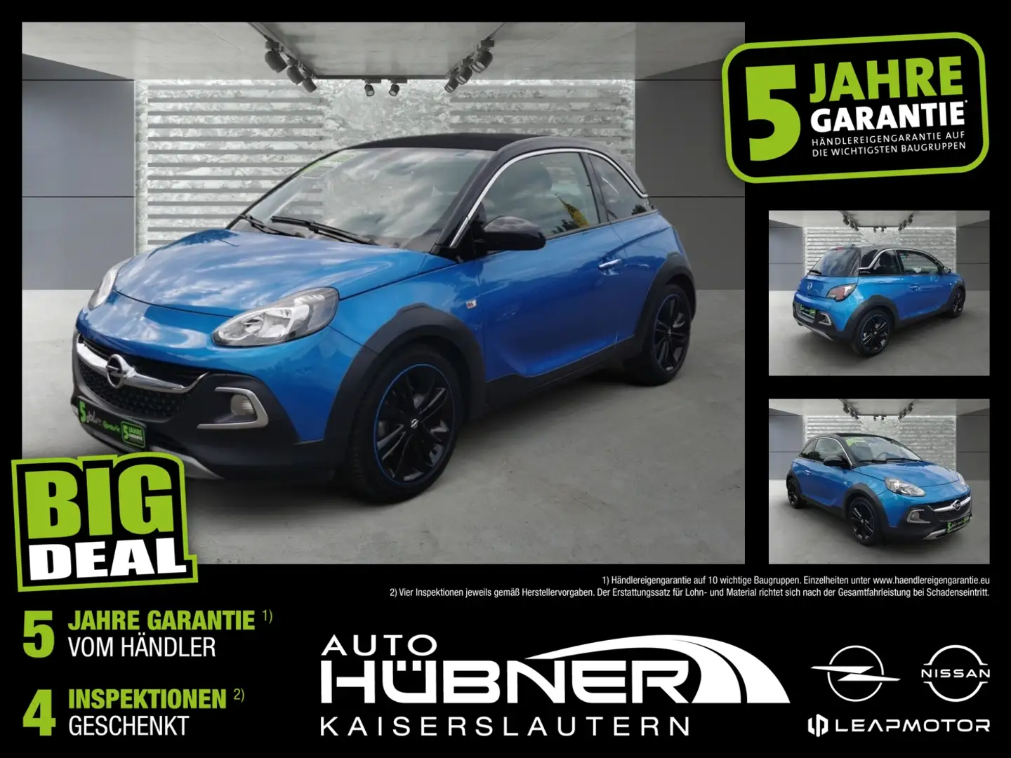 Opel Adam Rocks 1.0 eco Flex Faltdach|Klima|Radio BT Bleu - 1
