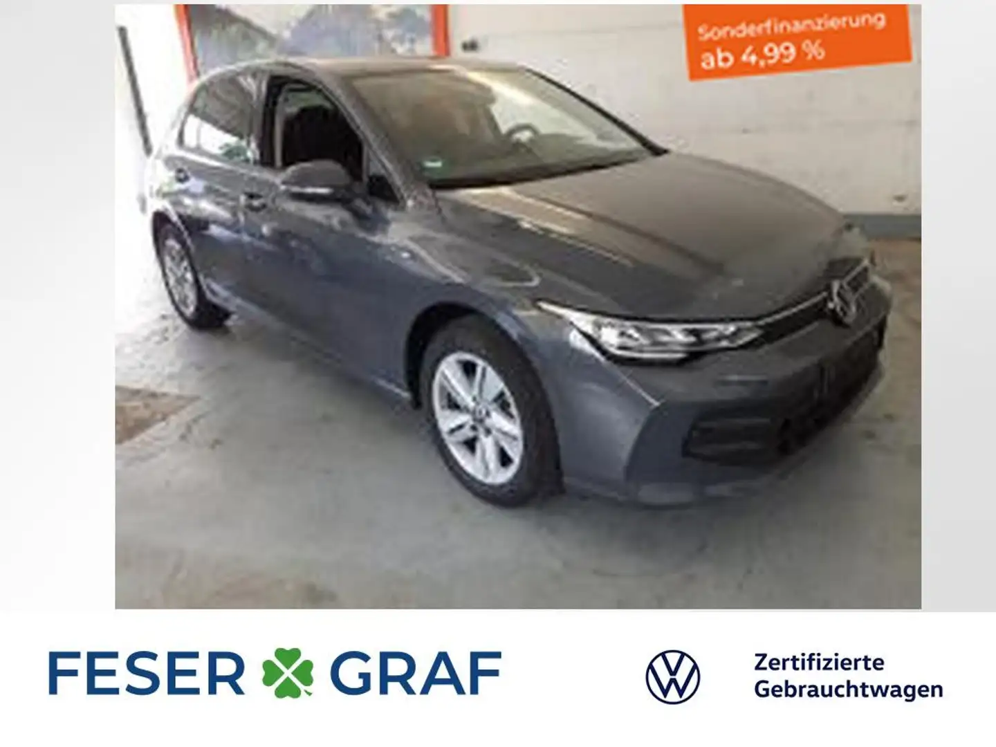 Volkswagen Golf VIII Life 1.5 l eTSI 7-DSG AHK KAMERA LED Grau - 1