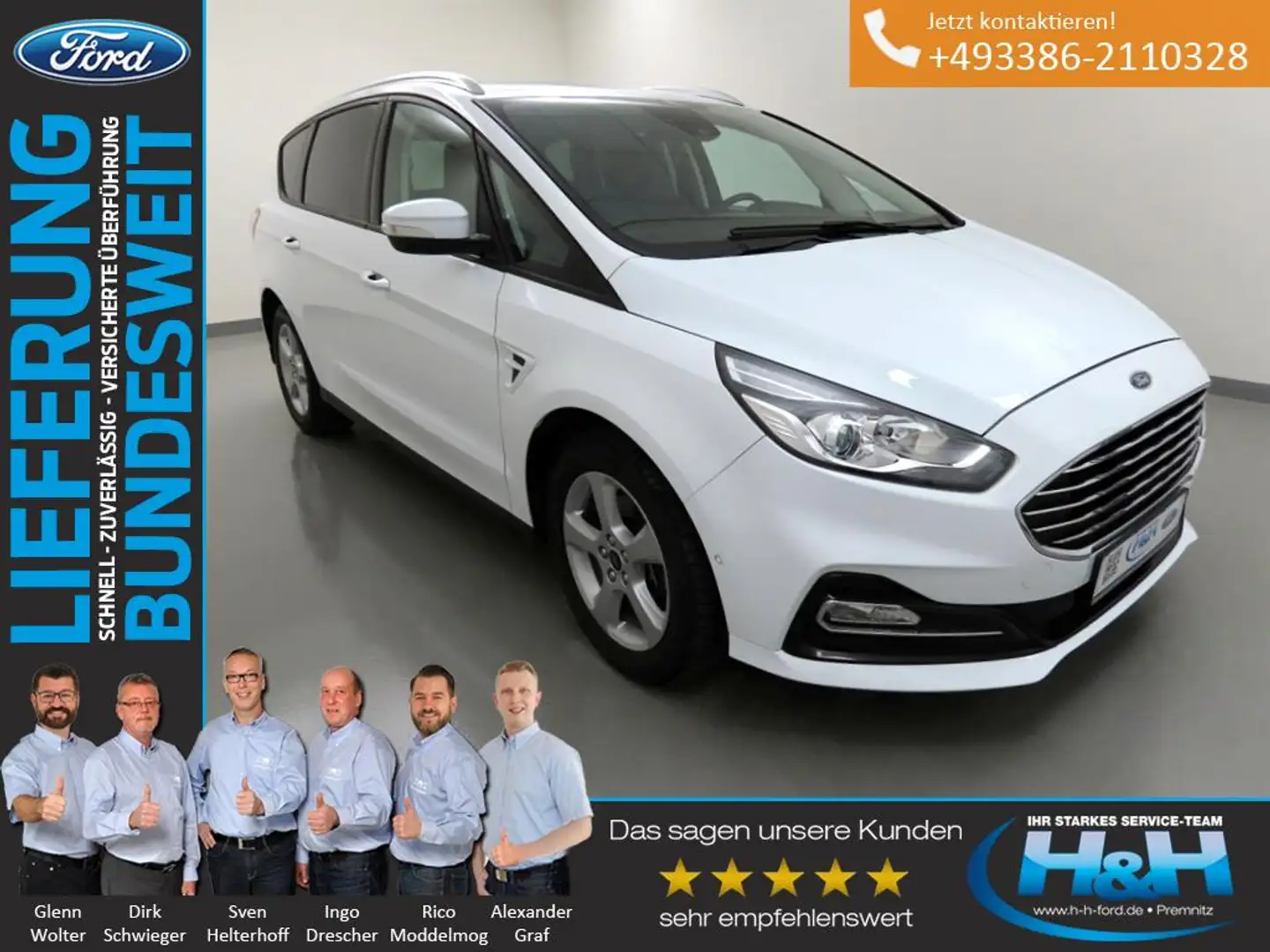 Ford S-Max 2.0 EcoBlue Trend Winterpaket+AHK Bílá - 1