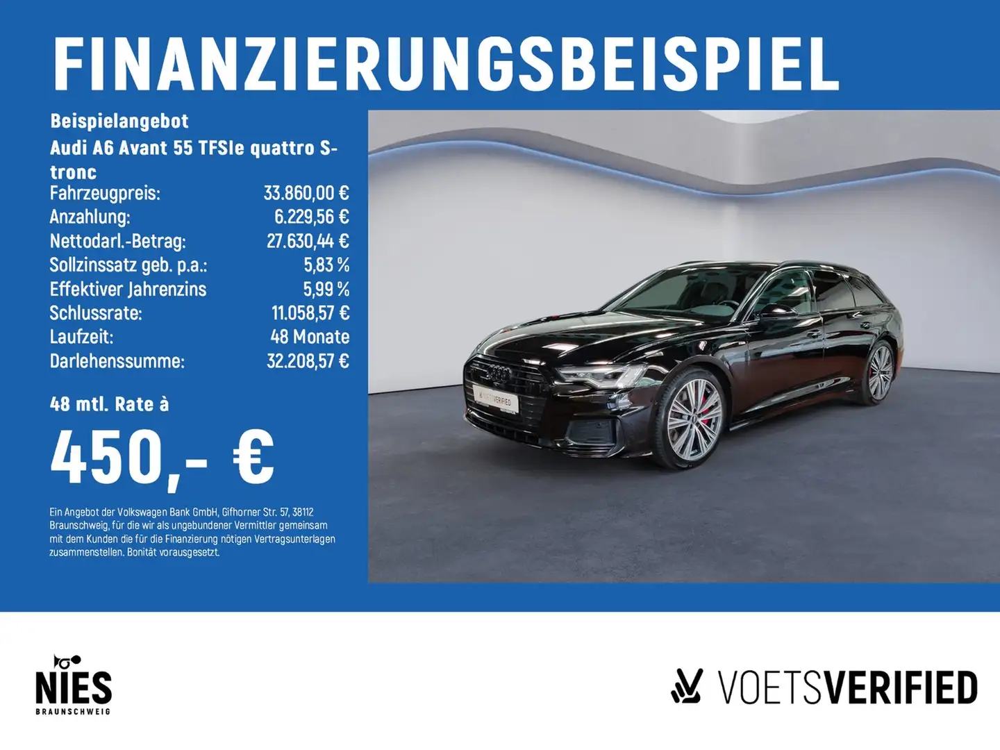Audi A6 Avant 55 TFSIe quattro S-tronc MATRIX-LED+HuD+PDC Schwarz - 2