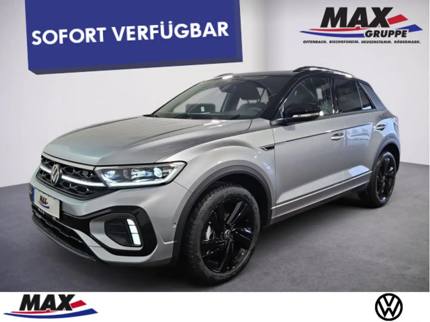Volkswagen T-Roc R-Line 1.5 TSI DSG PANO+AHK+NAVI+BLACK-STY Silber - 1