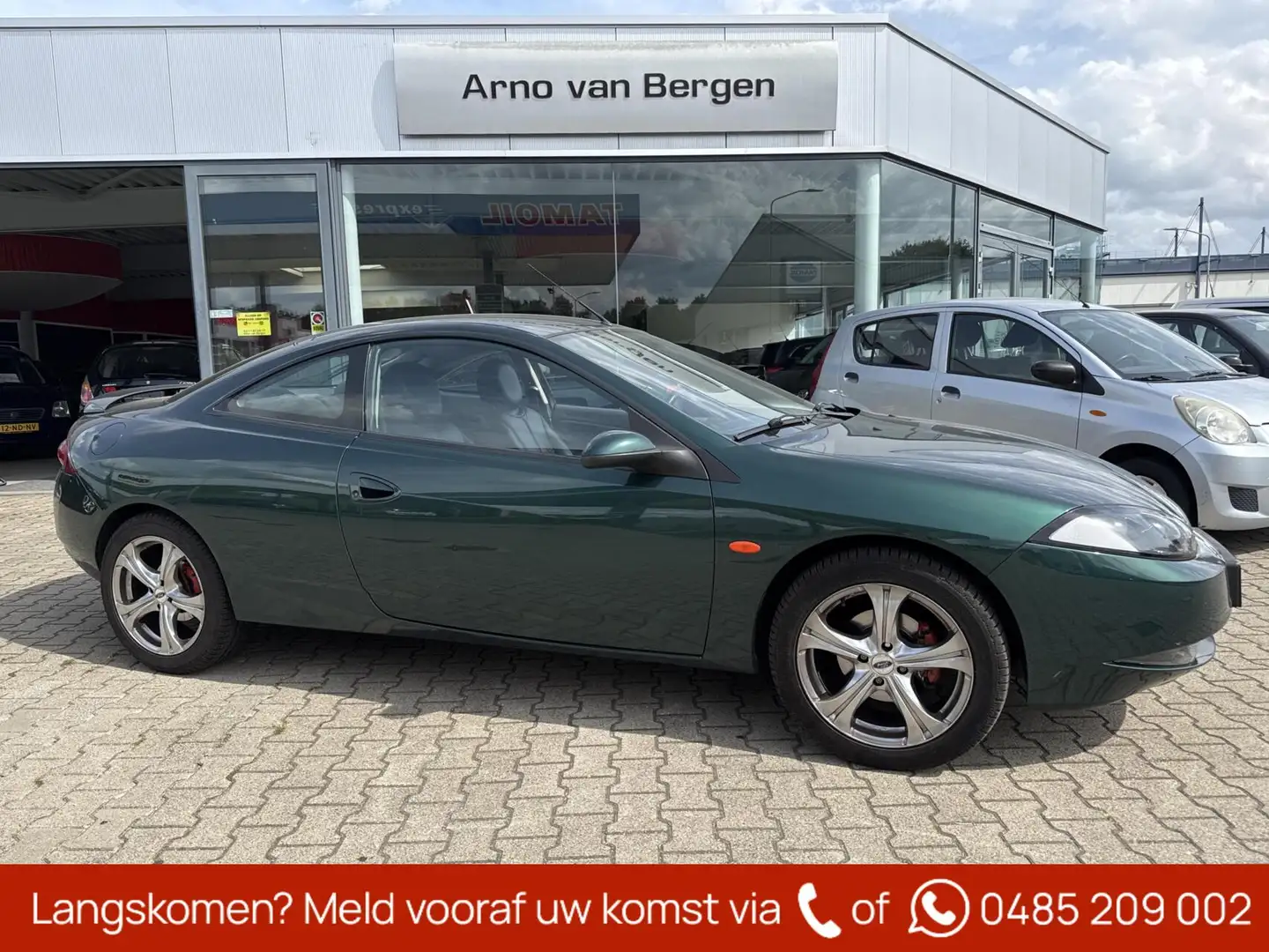 Ford Cougar 2.5-24V V6, leder interieur, unieke auto in top co Groen - 1