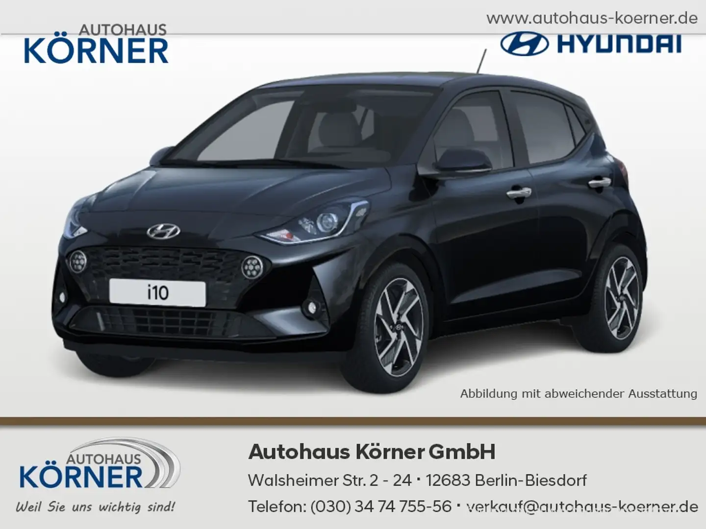 Hyundai i10 1.0 SELECT APPLE CARPLAY ANDROID AUTO DAB Schwarz - 1