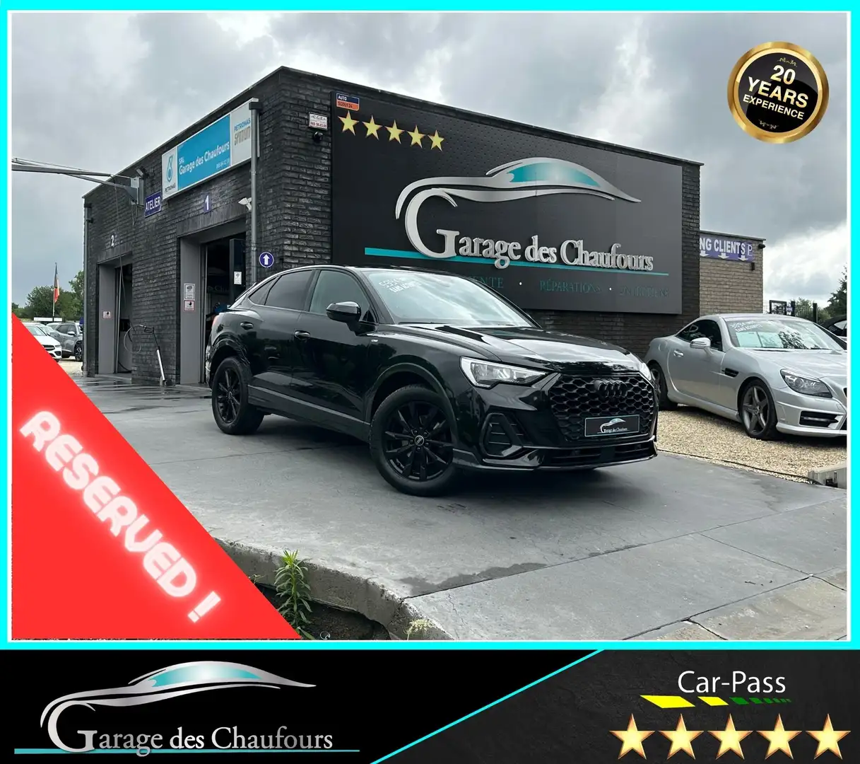 Audi Q3 Sportback TFSI - ! 1er Propr ! - Cam.360° - E6d Noir - 1