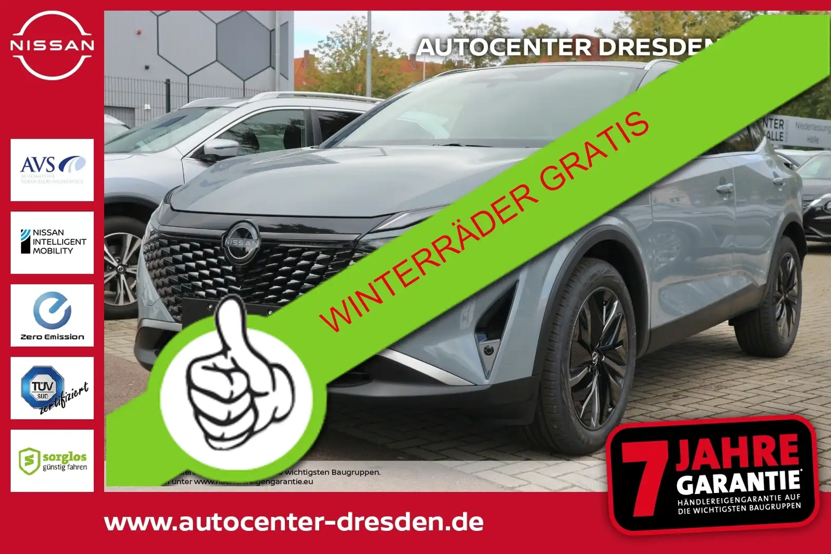 Nissan Qashqai 1.3 DIG-T MHEV 158 PS TEKNA Navi kam Pano Grau - 1