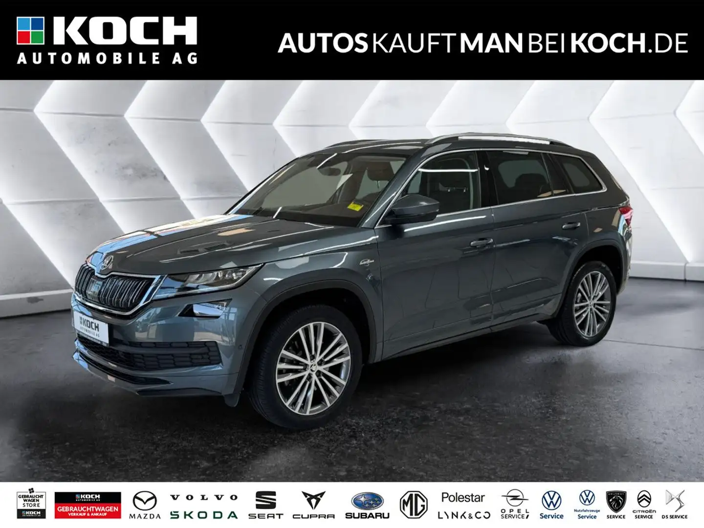 Skoda Kodiaq 2.0 TDI L&K 4x4 NAVI LED TOTWINK AHK 360° Gris - 1