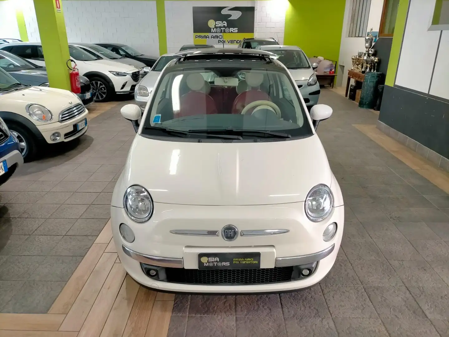 Fiat 500 500 1.4 16v Lounge 100cv PELLE TETTO APRIBILE Wit - 2