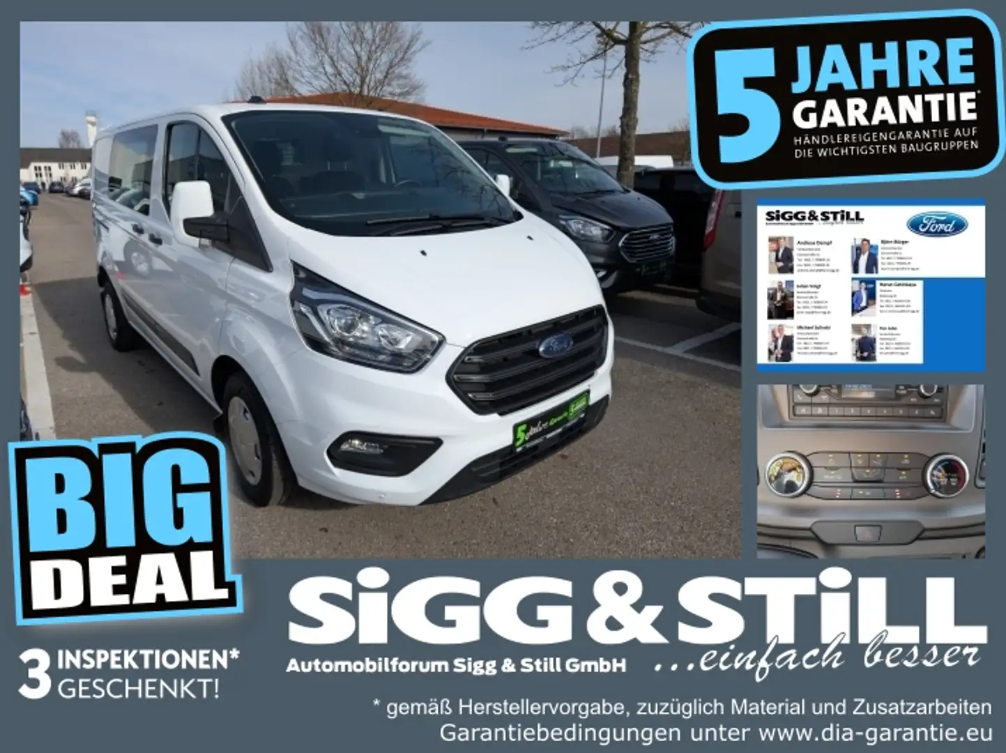 Ford Transit Custom 2.0 280 L1 Trend *KLIMA*SHZ*PDC* Blanco - 1