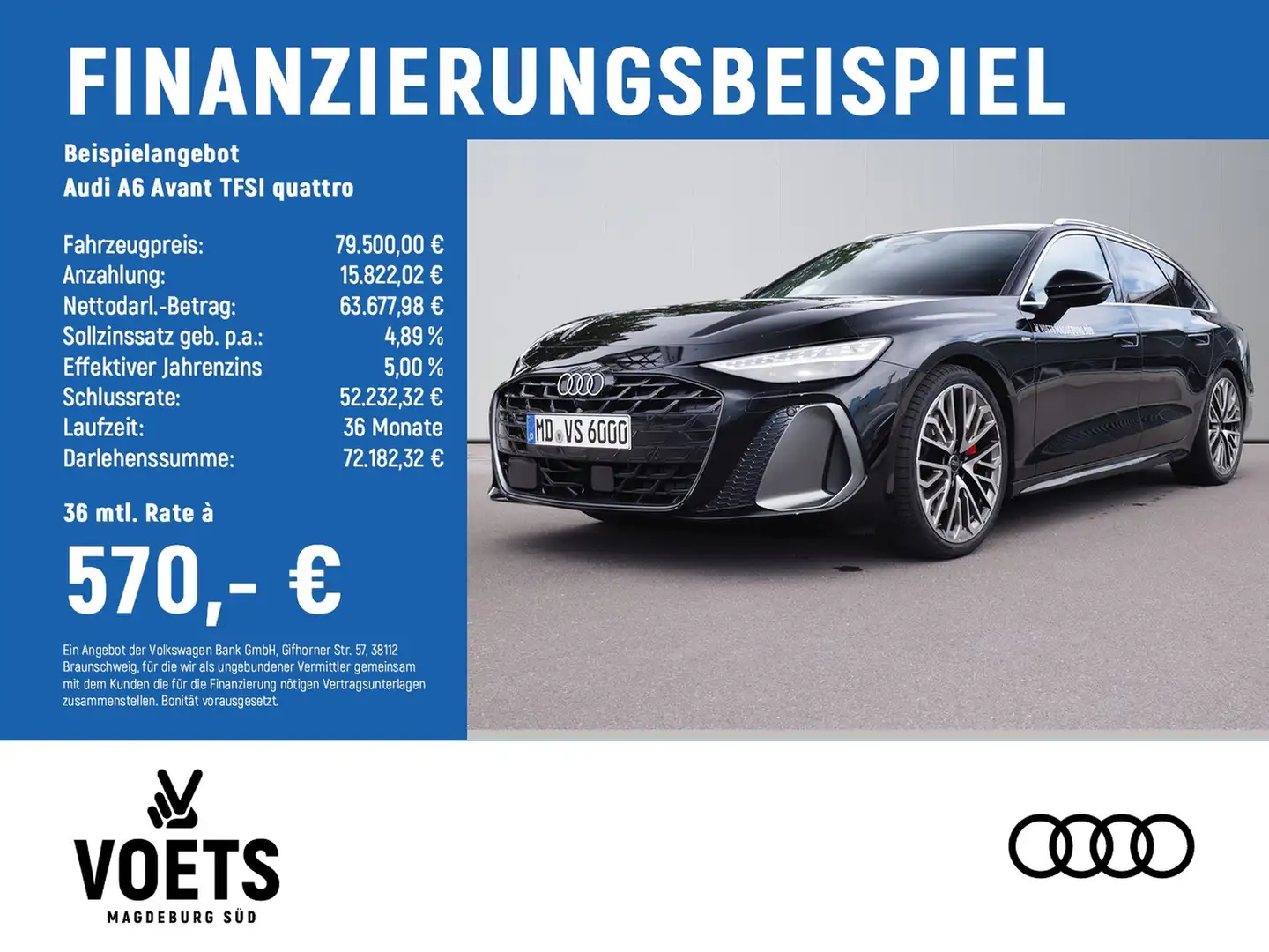 Audi A6 Avant TFSI quattro PANO+B&O+TECHPRO Schwarz - 2