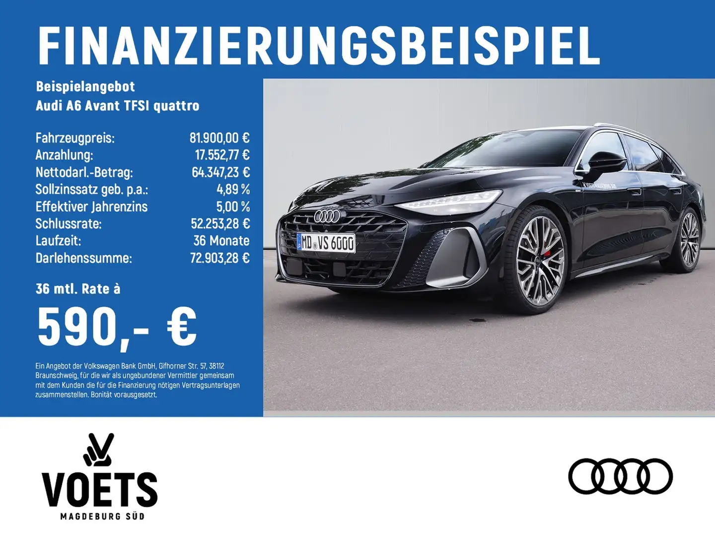 Audi A6 Avant TFSI quattro PANO+B&O+TECHPRO Schwarz - 2